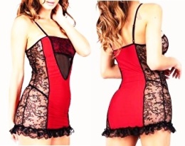 Koszulka Meareas z czerwonymi stringami, LivcoCorsetti