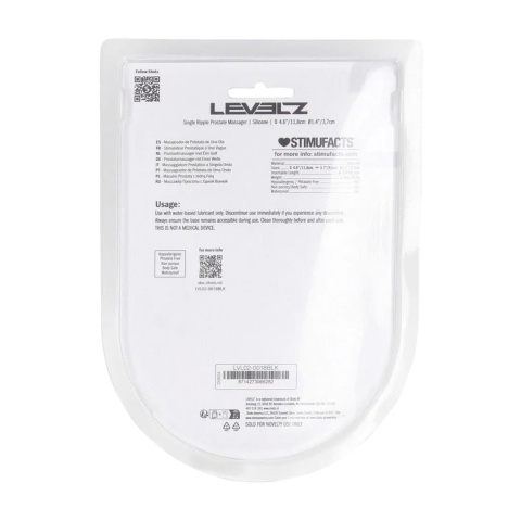 Masażer prostaty Single Ripple, bez wibracji, prosta konstrukcja, silikon, Levelz