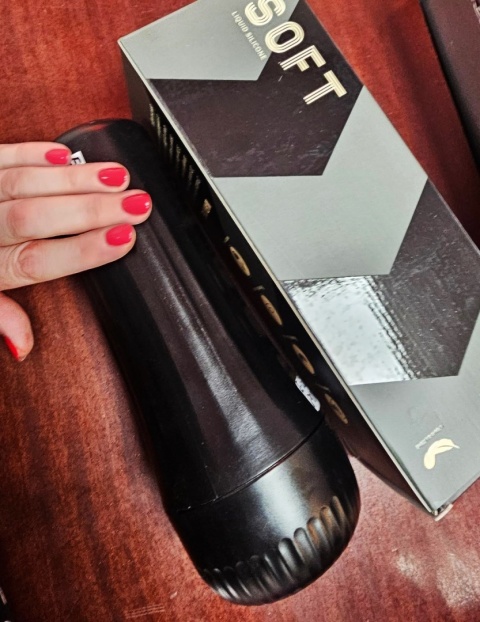 Masturbator bez wibracji, Soft, karmelowa wagina, płynny silikon,, duża puszka