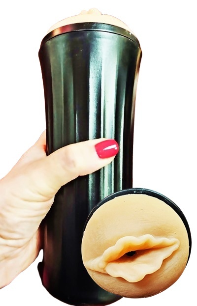 Masturbator bez wibracji, Soft, karmelowa wagina, płynny silikon,, duża puszka