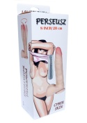 Perseusz, dildo na przyssawce, z wibracjami i ruchem obrotowym, pilot na kablu, baterie, cyberskóra