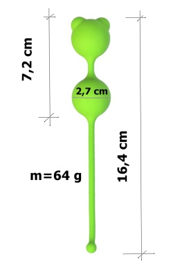 Podwójne, kulki gejszy, silikonowy kotek, bez mimośrodu