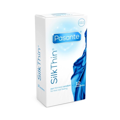 Prezerwatywy Pasante Silk Thin, bardzo cienkie, lateks, 12 szt.