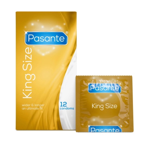 Prezerwatywy lateksowe Pasante King Size, duży rozmiar, 60mm pudełko 12 szt