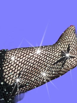 Rajstopy strip panty (pończochy połączone z paskiem) Grardis, z błyszczącymi dżetami, LivcoCorsetti