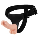 Strap-on Yvette, bez wibracji, wersja zakładana przez kobietę, dildo pełne w środku, z jądrami, materiał TPR