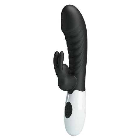 Wibrator Naughty Bunny, stymulacja łechtaczki, silikon, ABS, 30 trybów wibracji