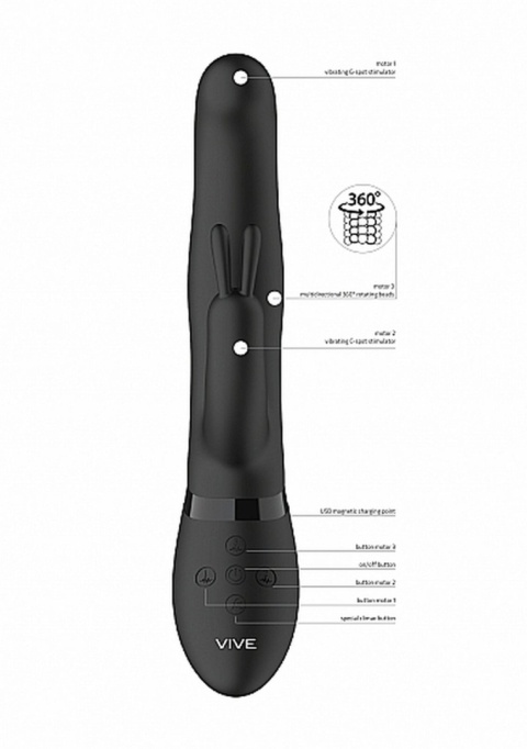 Wibrator klasy Premium, Vive Izara Rabbit, masaż kulkami