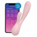 Wibrator ze stymulacją łechtaczki, w kształcie królika, sterowany smartfonem (na aplikację), Mono Flex Satisfyer