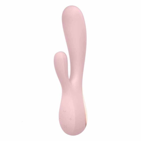 Wibrator ze stymulacją łechtaczki, w kształcie królika, sterowany smartfonem (na aplikację), Mono Flex Satisfyer