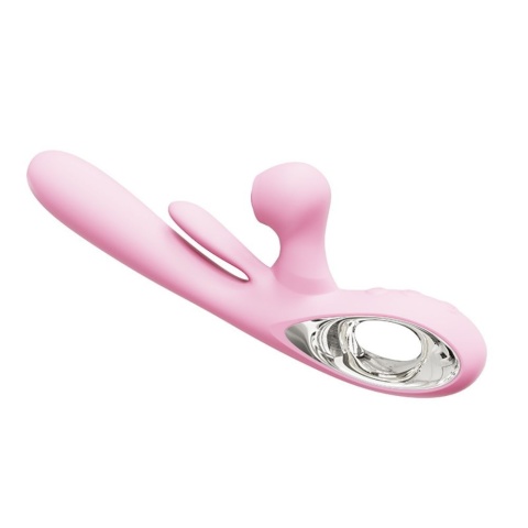 Wielozadaniowy, wibrator udarowy, do łechtaczki i punktu G, silikon, USB, Bliss Bunny, Impact Swing 2