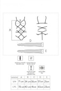 Body - uprząż -bodystocking: komplet bielizny erotycznej z pasków, Thiara Red, LivcoCorsetti