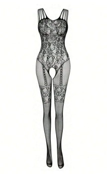 Bodystocking otwarte, Temperance, czarne, LivcoCorsetti