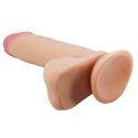 Dildo na przyssawce, Creel, bez wibracji, ruchoma skóra, TPR, Sliding Skin Bendable 8.1