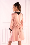 Komplet bielizny, 4 części: koszulka, peniuar i 2 paty stringów, Pink, LivcoCorsetti