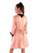 Komplet bielizny, 4 części: koszulka, peniuar i 2 paty stringów, Pink, LivcoCorsetti
