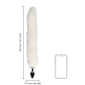 Korek analny (zatyczka analna, plug) z ogonem, rozmiar M, aluminium