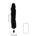 Korek analny (zatyczka analna, plug) z ogonem, rozmiar M, aluminium