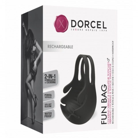 Masażer jąder, do użytku w parze lub solo, silikon, USB, Dorcel