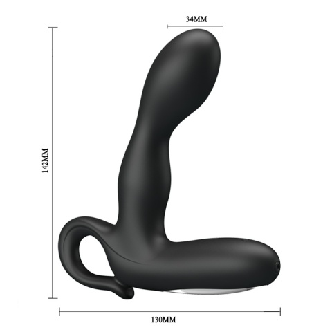 Masażer prostaty Barrack, wibracje, silikon, USB