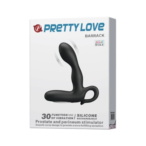 Masażer prostaty Barrack, wibracje, silikon, USB