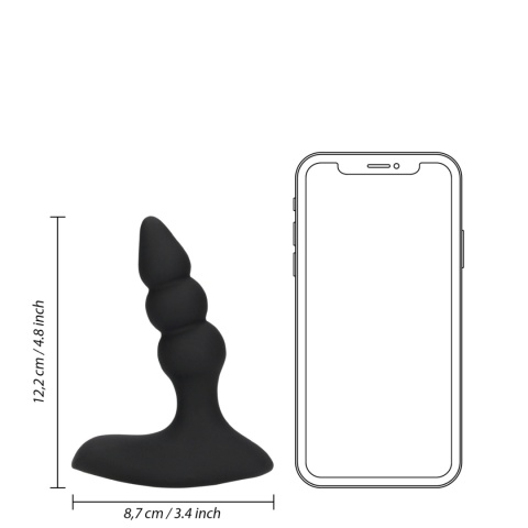 Masażer prostaty/stymulator punktu G, korek analny z wibracjami i pilotem, uniwersalna zabawka Loveline, silikon, USB.-