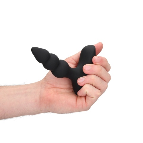 Masażer prostaty/stymulator punktu G, korek analny z wibracjami i pilotem, uniwersalna zabawka Loveline, silikon, USB.-