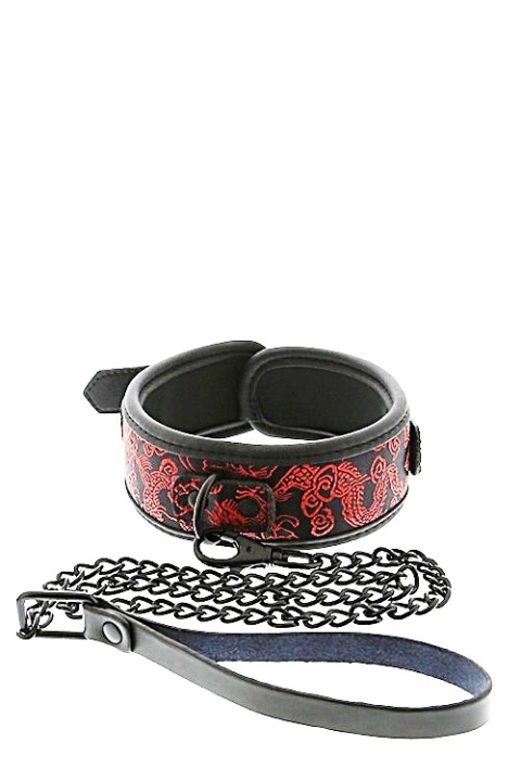 Obroża ze smyczą z łańcucha, Blaze Deluxe Collar & Leash, neopren