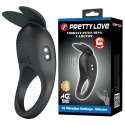Pierścień na penisa, Carlton, z wibracjami, stymulujący łechtaczkę, dla par, silikon, USB