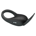 Pierścień na penisa, Carlton, z wibracjami, stymulujący łechtaczkę, dla par, silikon, USB
