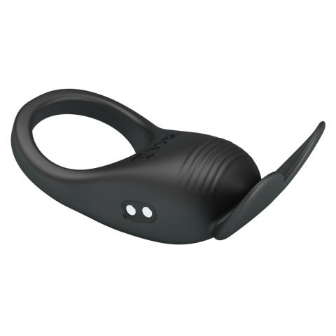 Pierścień na penisa, Carlton, z wibracjami, stymulujący łechtaczkę, dla par, silikon, USB