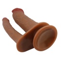 Podwójne dildo na przyssawce, Goran Pretty Love, TPE, bez wibracji