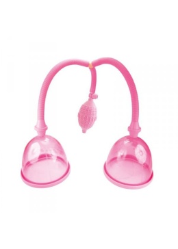 Pompka do piersi, podwójny klosz, pompowana ręcznie gruszką, Dual Breast Suction Cups, T4L
