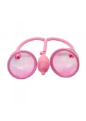 Pompka do piersi, podwójny klosz, pompowana ręcznie gruszką, Dual Breast Suction Cups, T4L