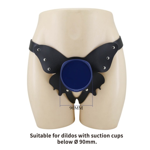 Strap-on Wells, wersja zakładane przez kobietę, dildo z jądrami, bez wibracji, TPR