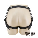 Strap-on Wells, wersja zakładane przez kobietę, dildo z jądrami, bez wibracji, TPR