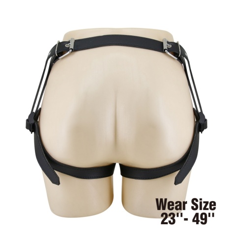 Strap-on Wells, wersja zakładane przez kobietę, dildo z jądrami, bez wibracji, TPR