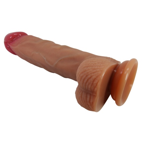 Strap-on Wells, wersja zakładane przez kobietę, dildo z jądrami, bez wibracji, TPR