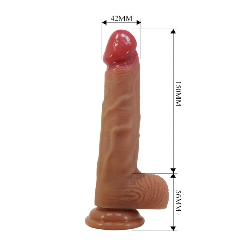 Strap-on Wells, wersja zakładane przez kobietę, dildo z jądrami, bez wibracji, TPR
