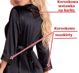 Szlafrok (peniuar) Ariladyen, nieprzejrzysty,wiązany, LivcoCorsetti