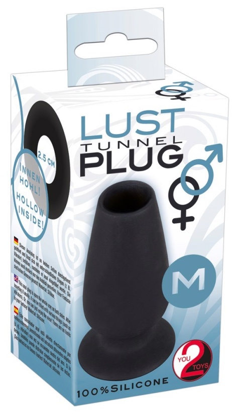 Tunel analny, rozmiar M, Lust Tunnel Plug, bez wibracji, silikonowy, You2Toys