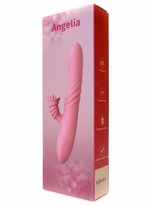 Wibrator wielofunkcyjny, teleskopowy, Angelia2, silikon, USB