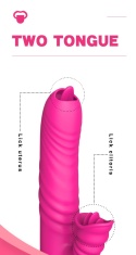 Wibrator wielofunkcyjny, teleskopowy, Angelia2, silikon, USB