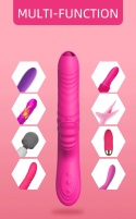 Wibrator wielofunkcyjny, teleskopowy, Angelia2, silikon, USB