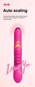 Wibrator wielofunkcyjny, teleskopowy, Angelia2, silikon, USB