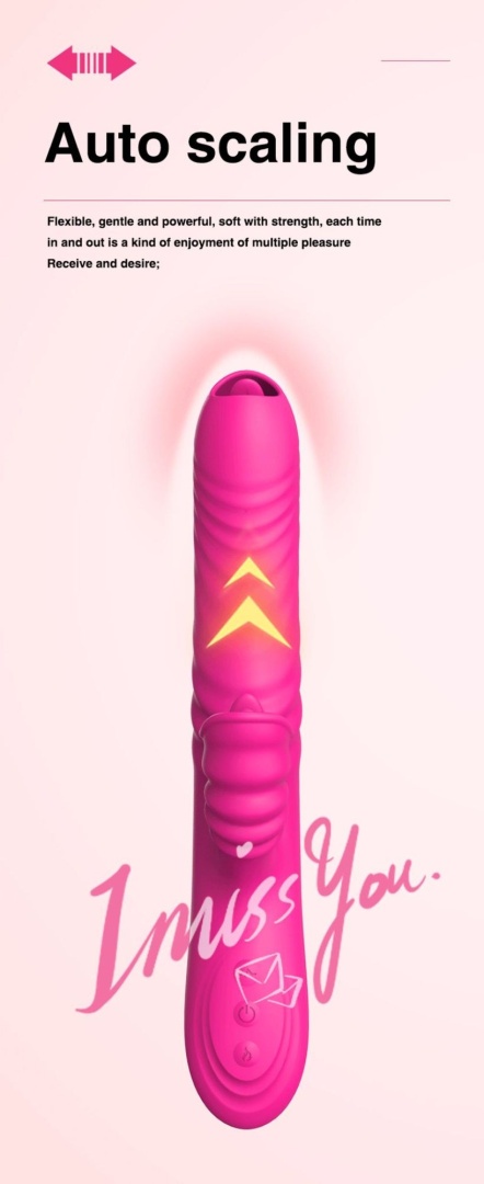 Wibrator wielofunkcyjny, teleskopowy, Angelia2, silikon, USB