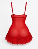 Zestaw bielizny Nuit Red: koszulka i stringi, LivCoCorsetti