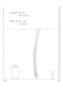 Dildo dwustronne, nierealistyczne, krystalicznie szmaragdowe lub bezbarwne, przejrzyste, TPE