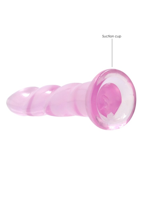 Dildo na przyssawce, 7.0, nierealistyczne o stopniowanej średnicy, krystalicznie fiołkowe lub różowe, TPE