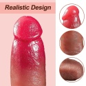 Dildo na przyssawce, Telescopic Power Stroke, ruch posuwisty i wibracje, silikon, pilot zdalny
